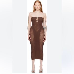 Poster Girl Strapless Midi Dress